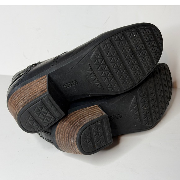 Teva Foxy Ankle Boots Black Leather Size 7 - Picture 6 of 7